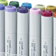 Copic Sketch EX-6 12 набор маркеров с кистью в кейсе - Copic Sketch EX-6 12 набор маркеров с кистью в кейсе Копик Скетч маркеры 12 цветов купить в официальном магазине Copic.Club   с доставкой по РФ и всему миру