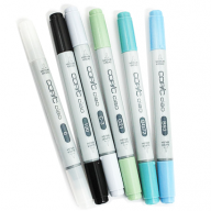Copic Ciao Manga 3 Манга 5+1 набор маркеров и линер 0.3 мм - Набор маркеров Copic Ciao Hue Colors 5+1 с кистью для рисования (цветные маркеры + линер) Копик Чао купить в художественном магазине Copic.Club с доставкой по РФ и СНГ
