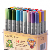 Набор маркеров Copic Ciao Brilliant Colours 36 штук с кистью в кейсе (яркие цвета) - Набор маркеров Copic Ciao Brilliant Colours 36 штук с кистью в кейсе (яркие цвета)