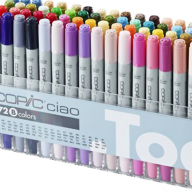 Copic Ciao 72 Set B набор маркеров с кистью в кейсе, вариант B - Copic Ciao 72 Set B набор маркеров с кистью в кейсе, вариант B